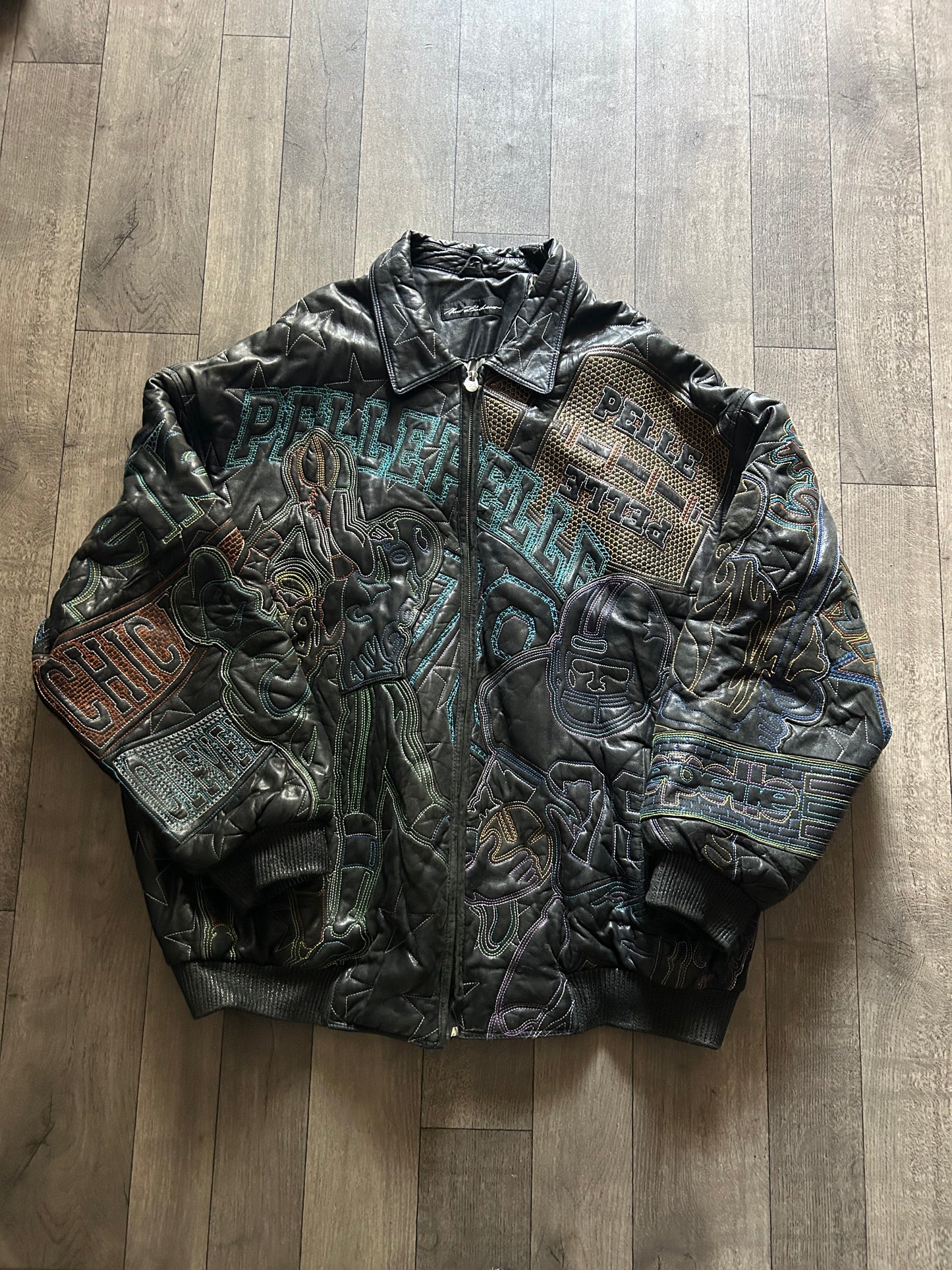 1990βs Marc Buchanan Pelle Pelle Limited Edition Basketball Leather Jacket (size 56)