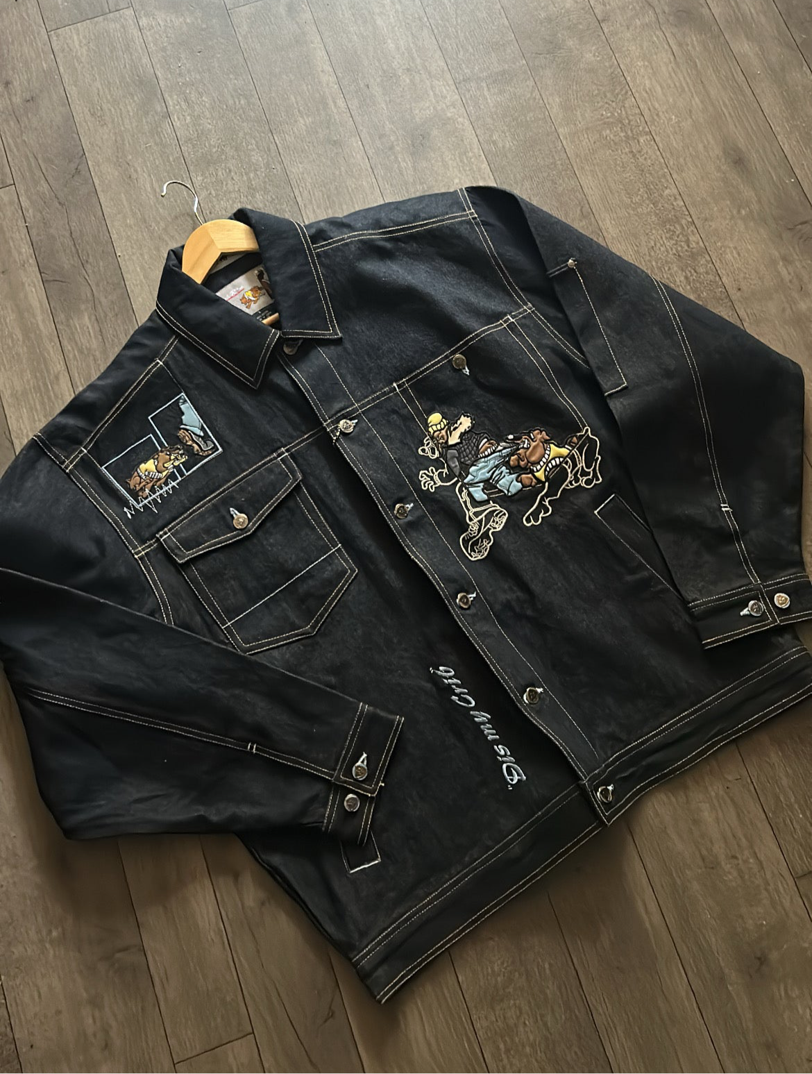 2000’s Raw Blue “Dis My Crib” Denim Jean Jacket (X-Large)