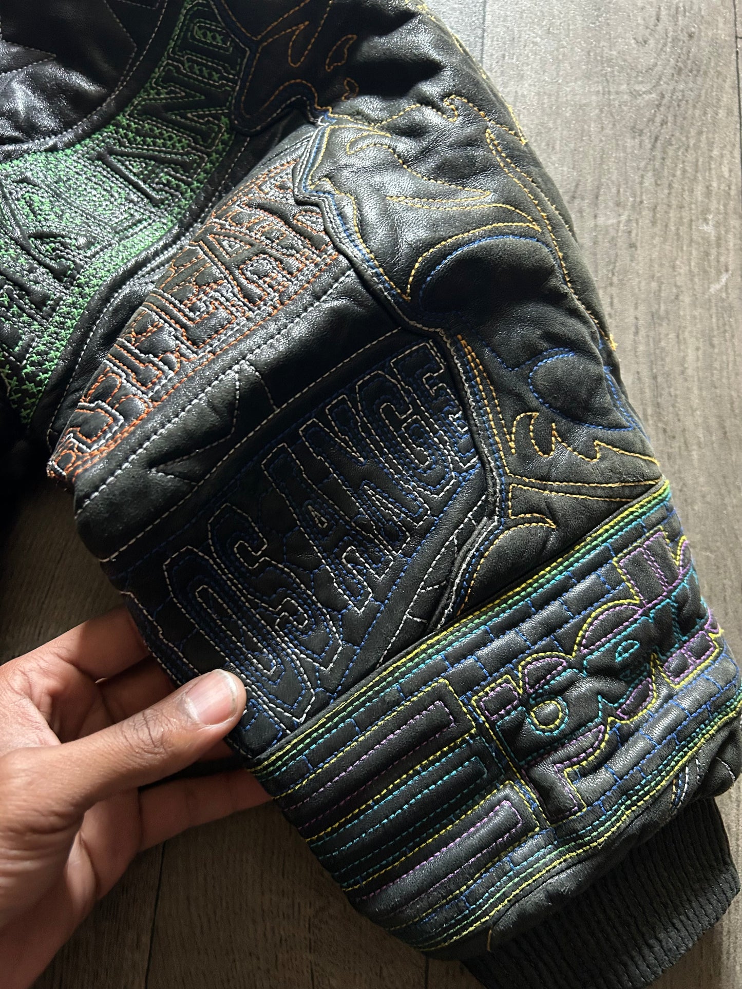1990βs Marc Buchanan Pelle Pelle Limited Edition Basketball Leather Jacket (size 56)