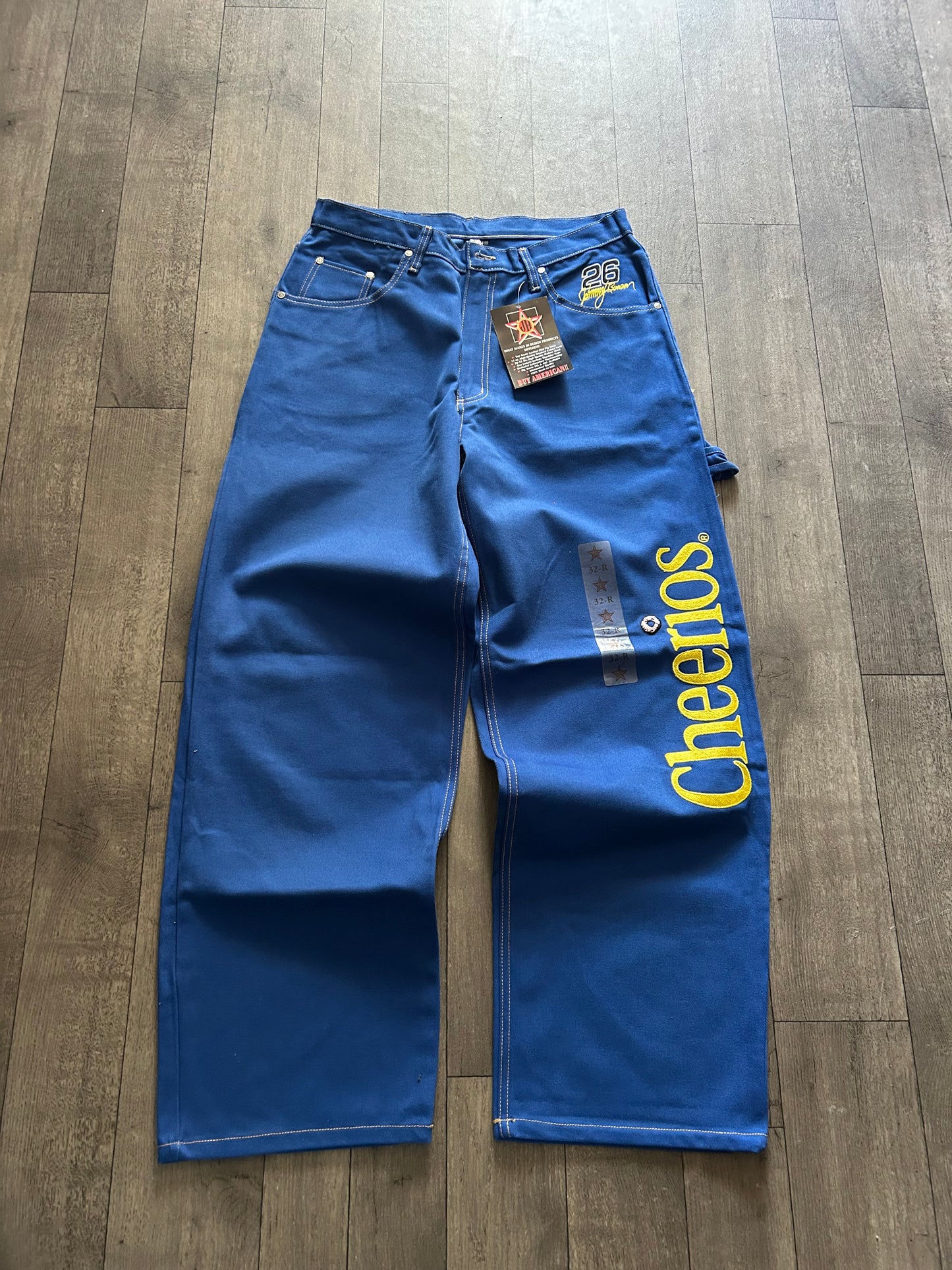 1990’s Cheerios NASCAR Wide-Leg Denim Jeans RARE (size 36)