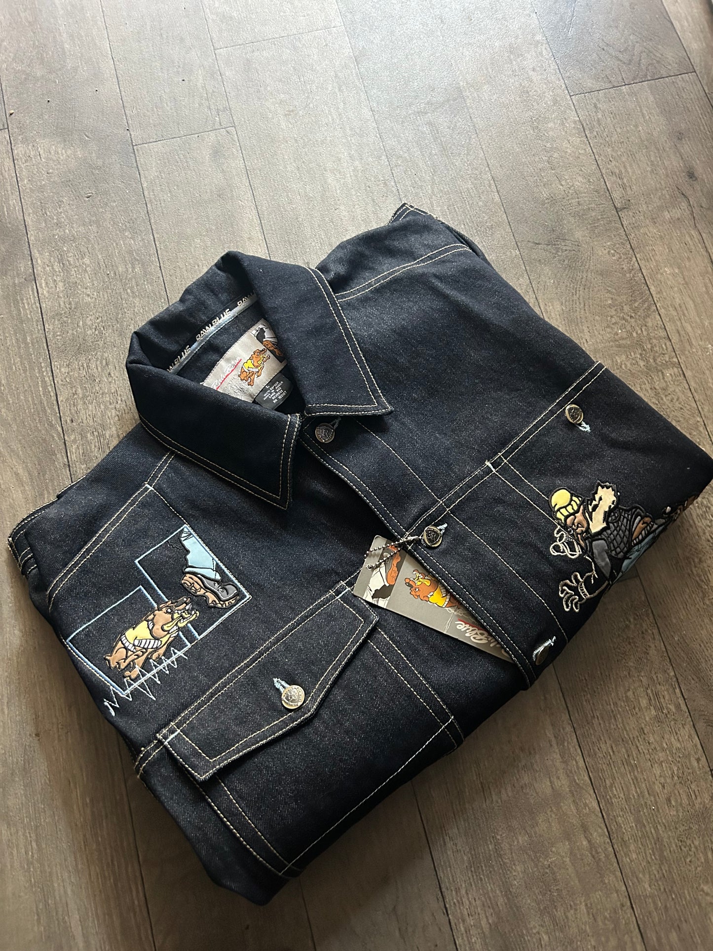2000’s Raw Blue “Dis My Crib” Denim Jean Jacket (X-Large)