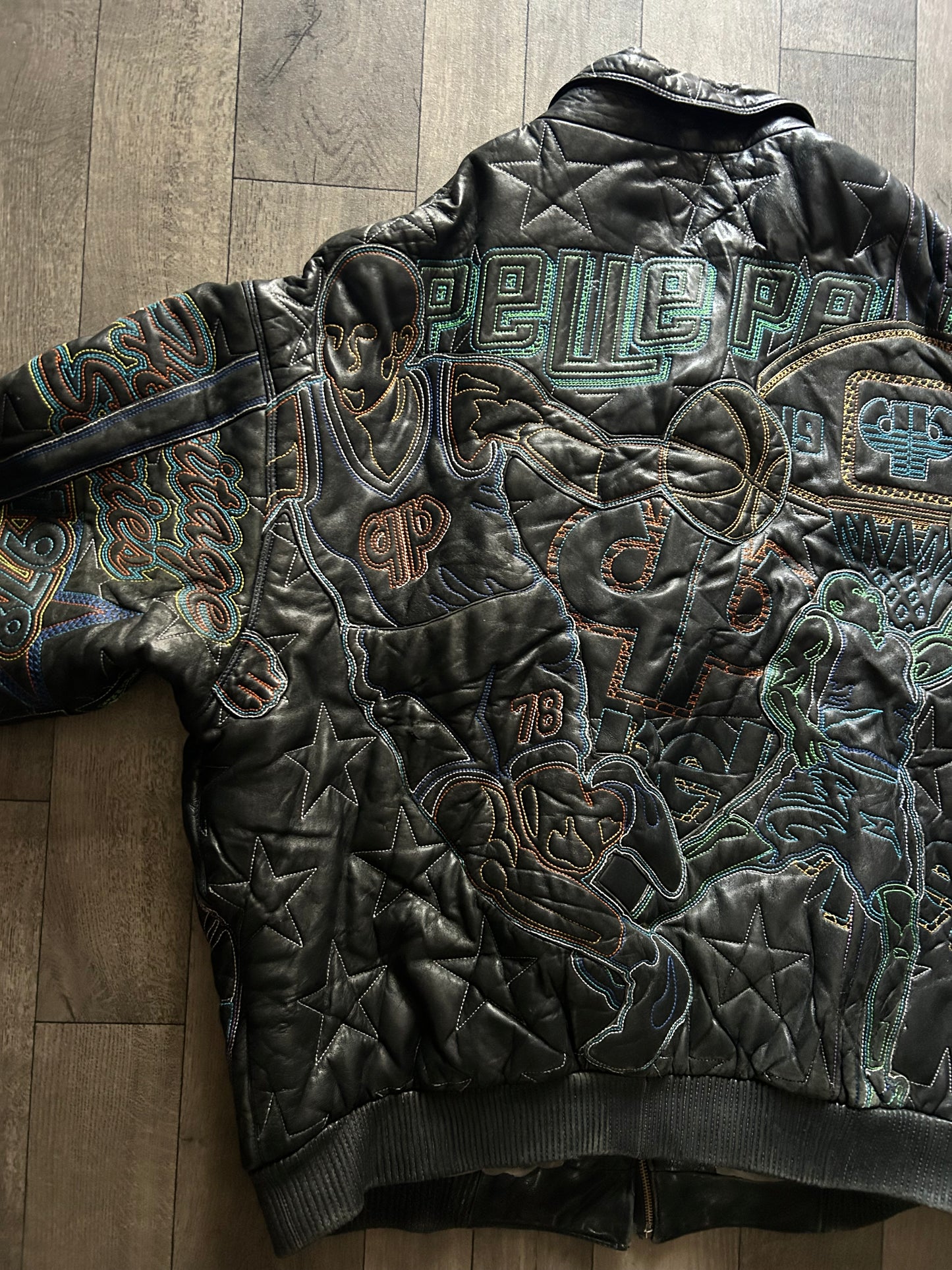 1990βs Marc Buchanan Pelle Pelle Limited Edition Basketball Leather Jacket (size 56)