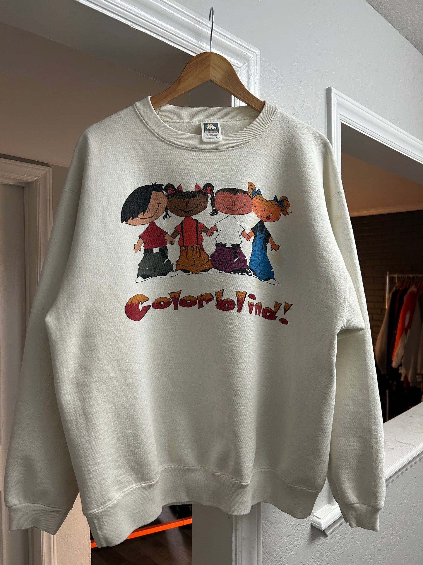 90’s Colorblind DFE Cartoon Skate Crewneck (X-Large)