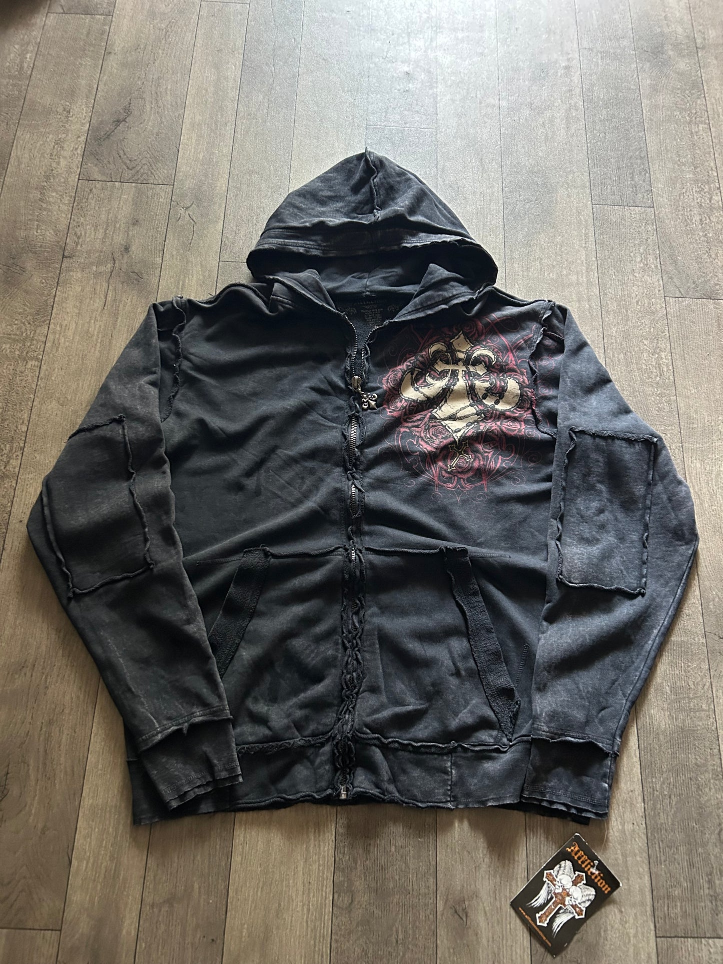 Men’s Affliction Zip-Up Hoodie (X-Large) NWT