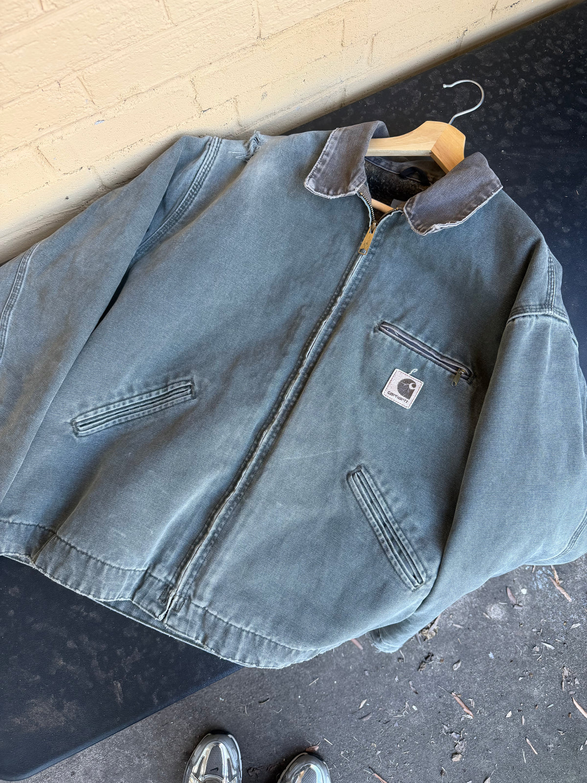 90’s Carhartt Detroit J97 in Moss Green (X-Large)