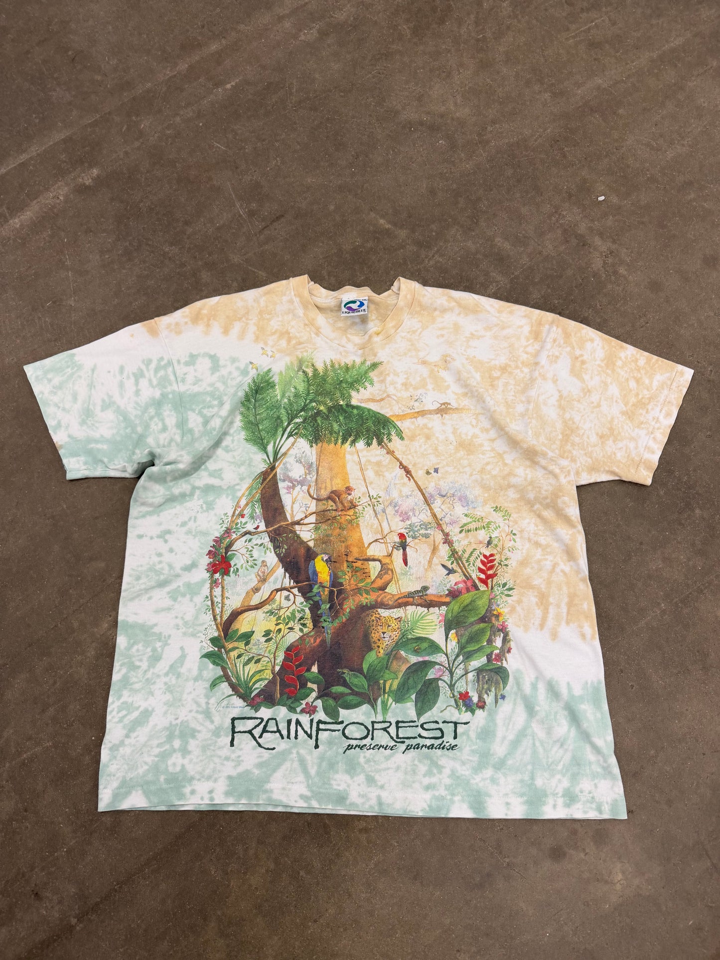 1991 Liquid Blue Rainforest Tee (XXL)