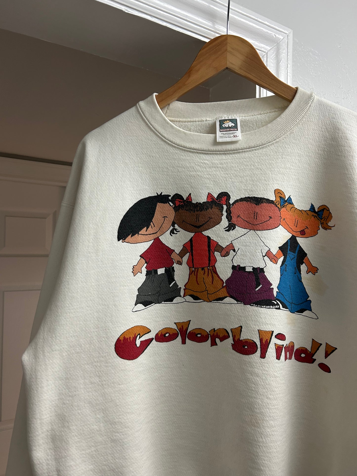 90’s Colorblind DFE Cartoon Skate Crewneck (X-Large)