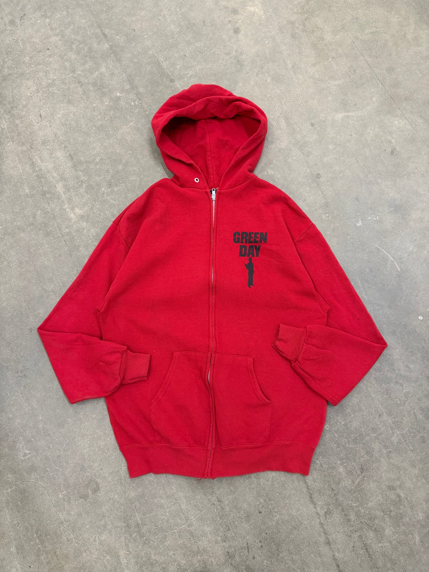 00’s Green Day Minority RARE Zip-Up Hoodie (Large)