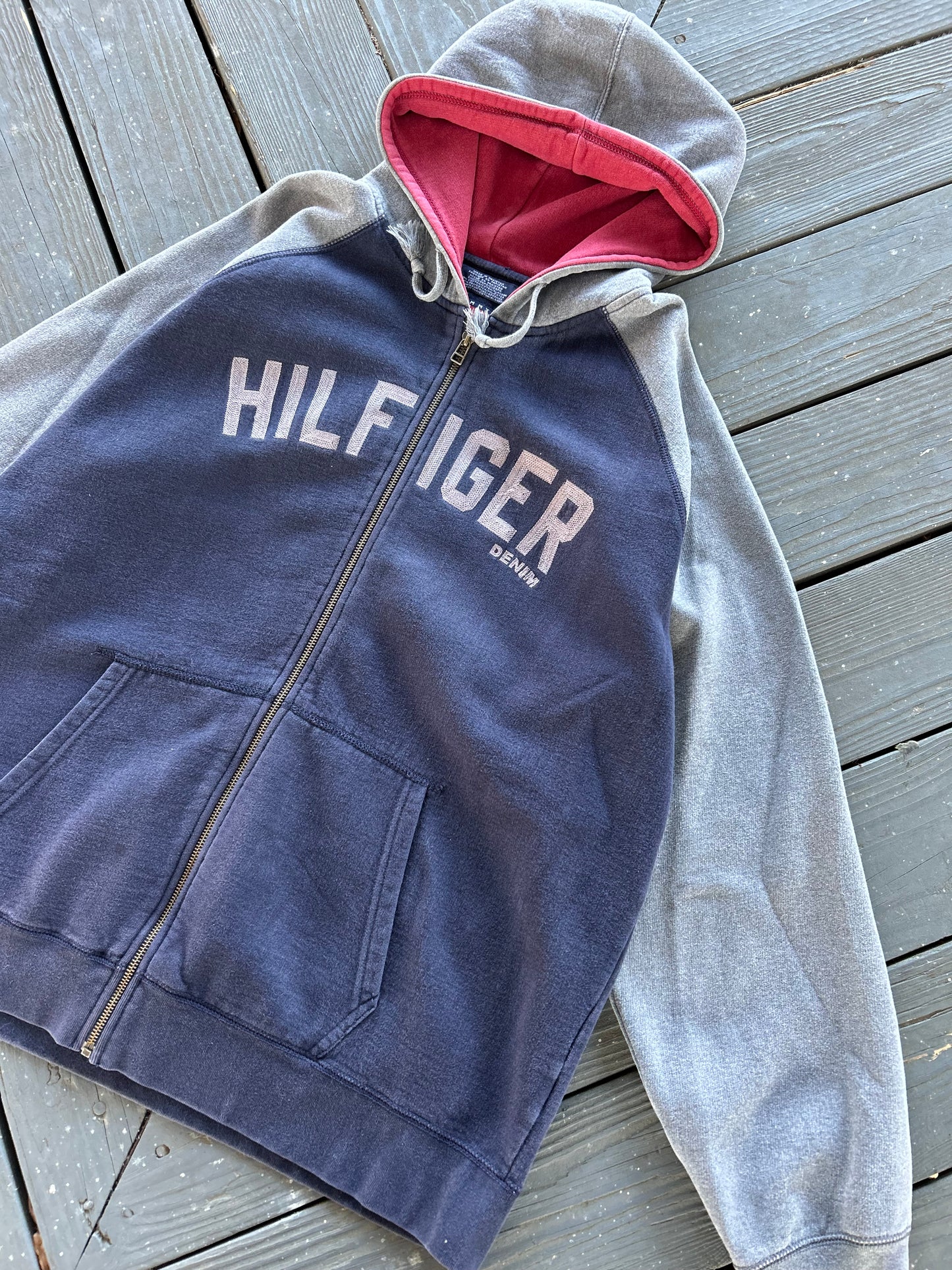 2000’s Tommy Hilfiger Denim Zip-Up Hoodie (X-Large)