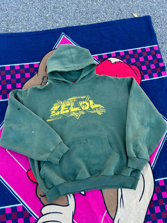 Y2K Legend of Zelda Hoodie Size XL (Neutral Green)