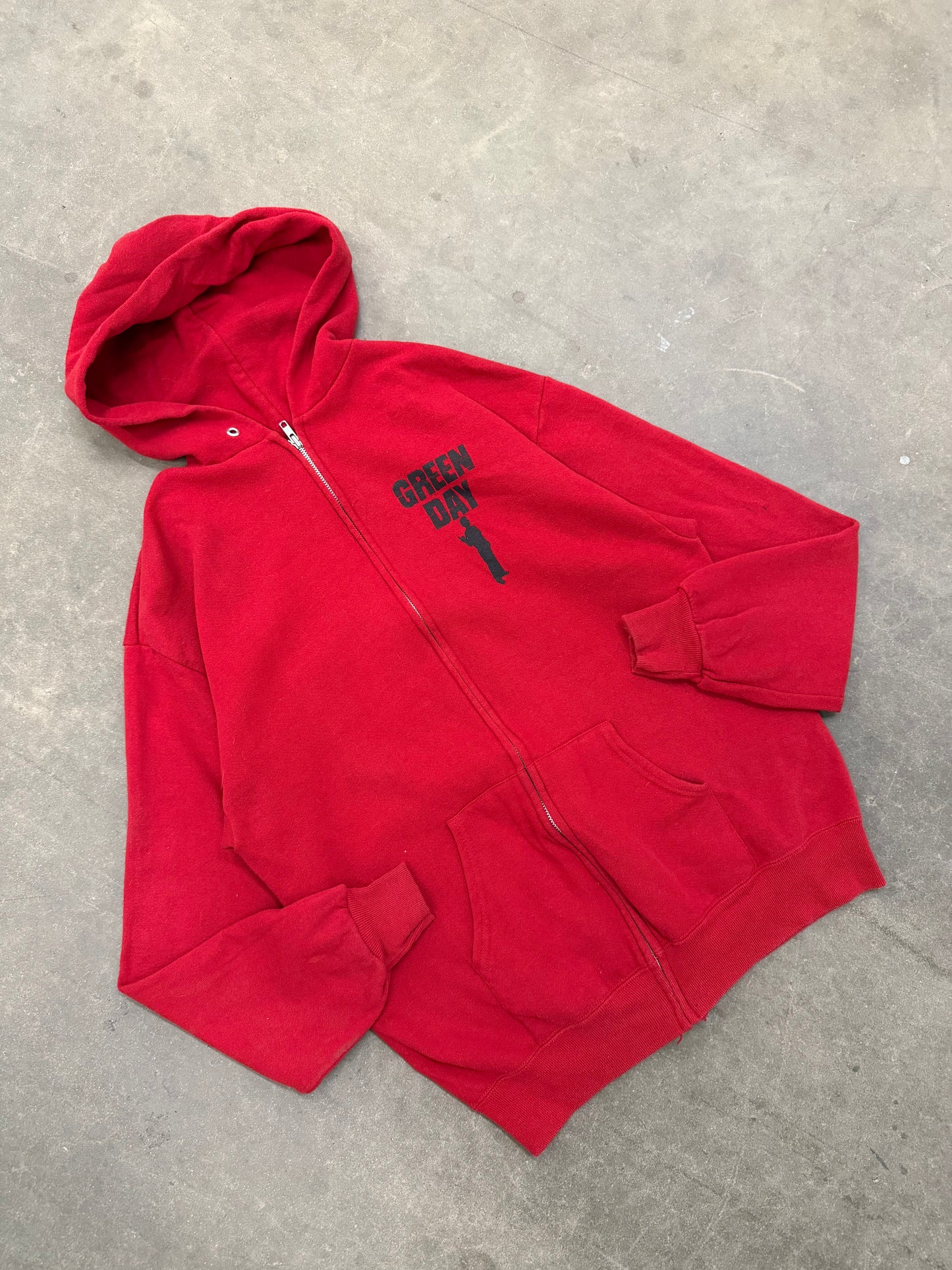 00’s Green Day Minority RARE Zip-Up Hoodie (Large)