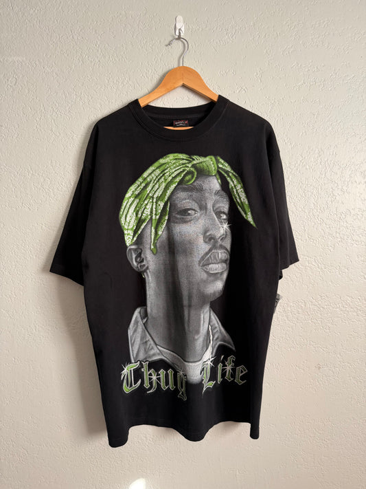 00’s Y2K Tupac Big-Face Rap Tee (2XL)