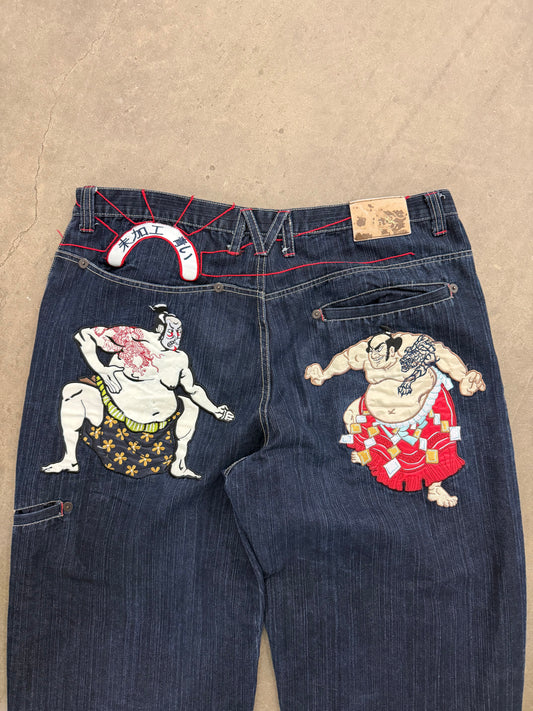 2000’s Raw Blue Japanese Embroidery Denim (40x32)