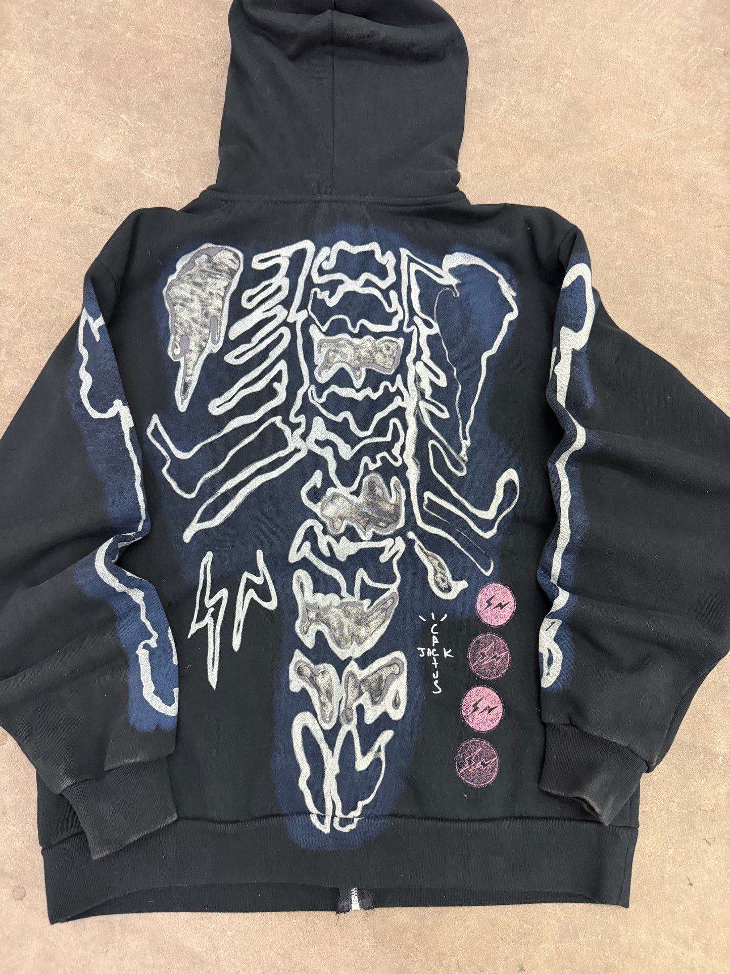 Cactus Jack Travis Scott Skeleton AOP Hoodie (Large)