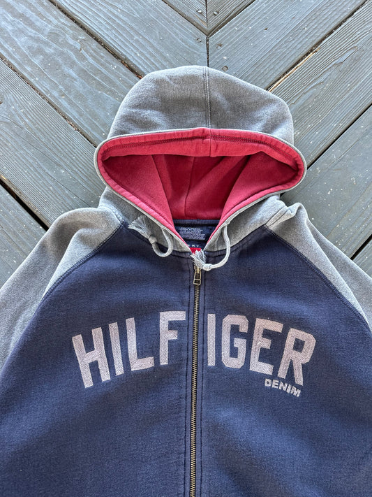 2000’s Tommy Hilfiger Denim Zip-Up Hoodie (X-Large)