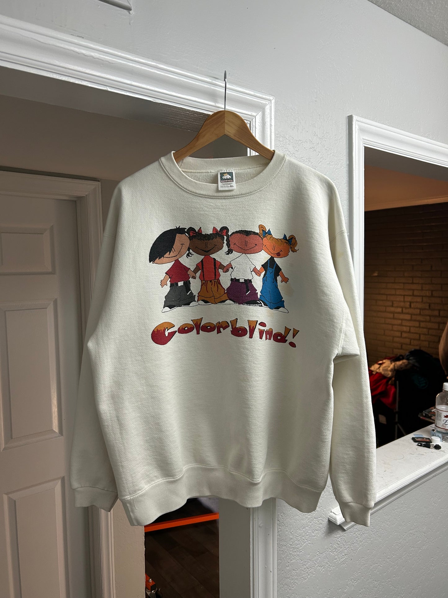 90’s Colorblind DFE Cartoon Skate Crewneck (X-Large)