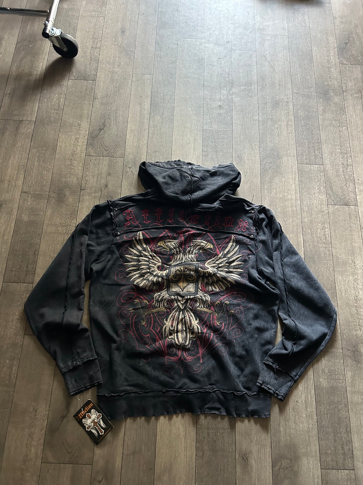 Men’s Affliction Zip-Up Hoodie (X-Large) NWT