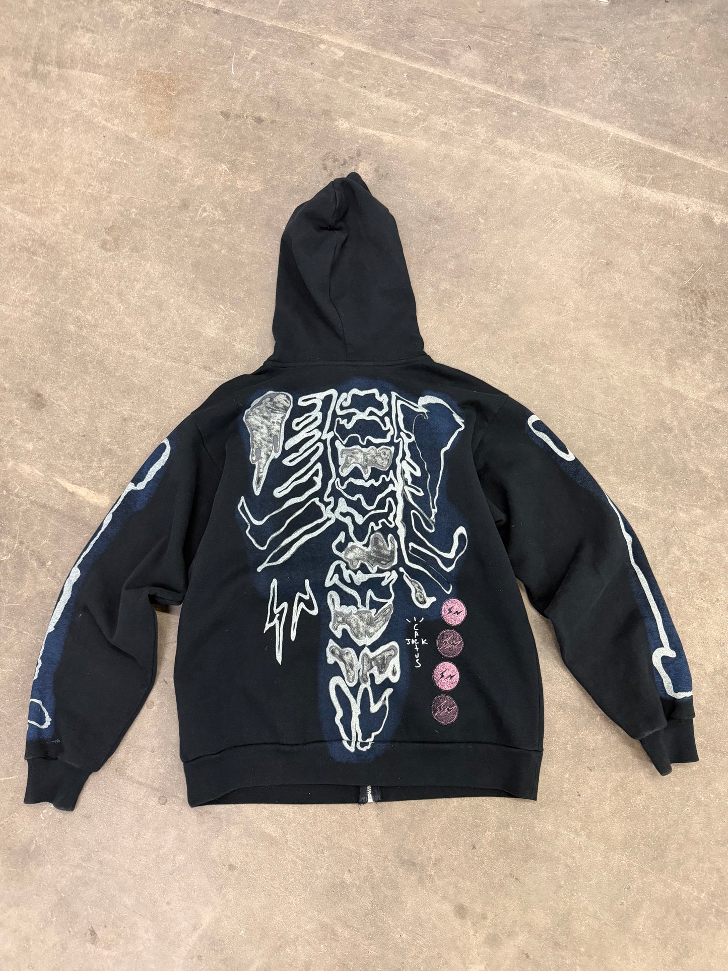 Cactus Jack Travis Scott Skeleton AOP Hoodie (Large)