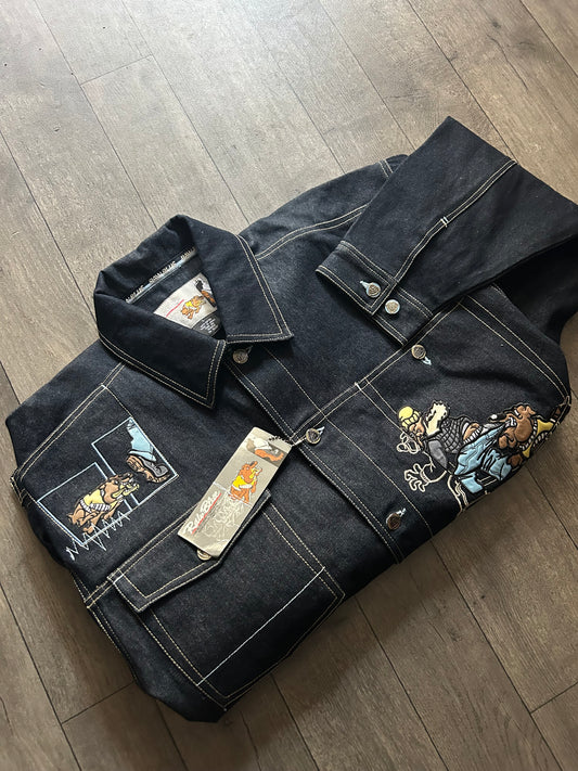 2000’s Raw Blue “Dis My Crib” Denim Jean Jacket (X-Large)