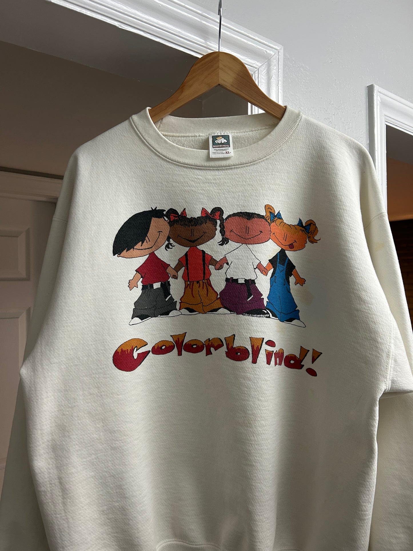 90’s Colorblind DFE Cartoon Skate Crewneck (X-Large)