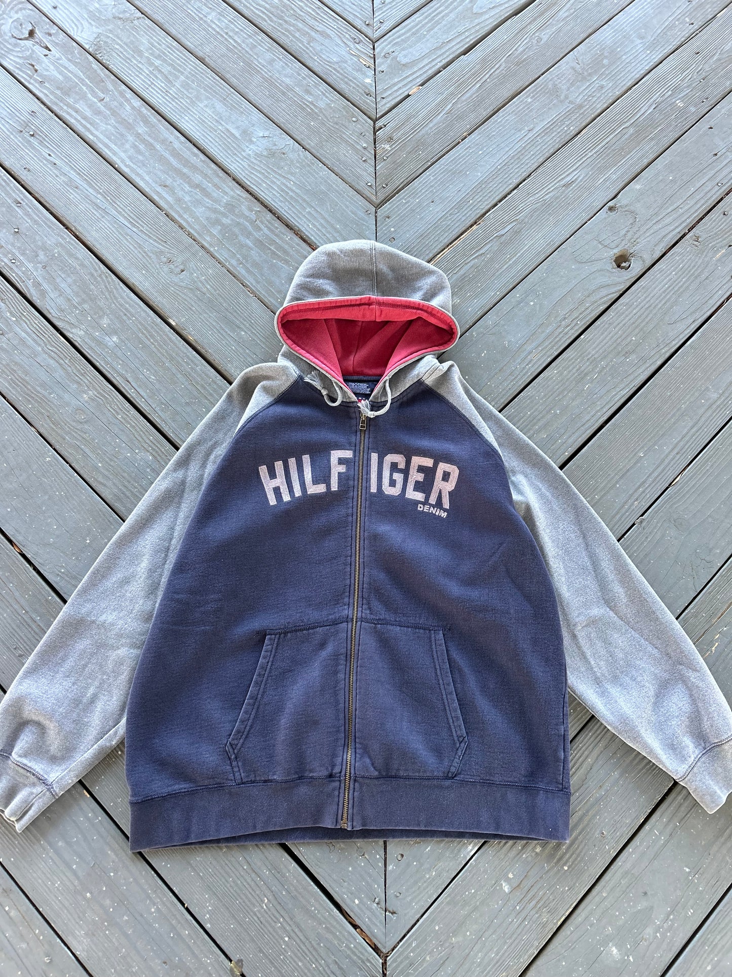 2000’s Tommy Hilfiger Denim Zip-Up Hoodie (X-Large)