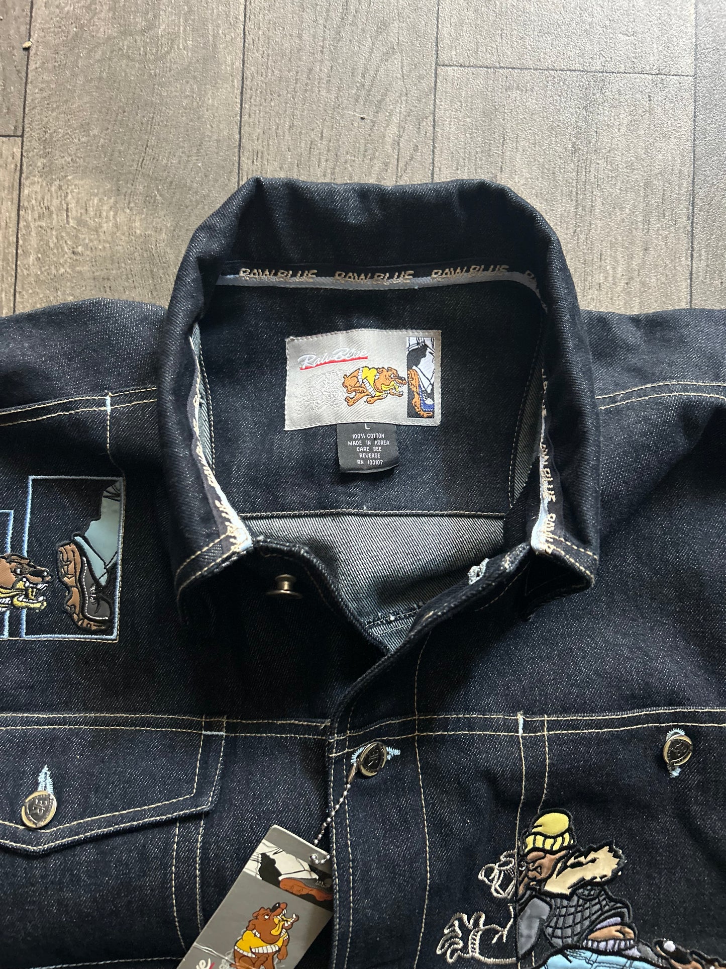 2000’s Raw Blue “Dis My Crib” Denim Jean Jacket (X-Large)
