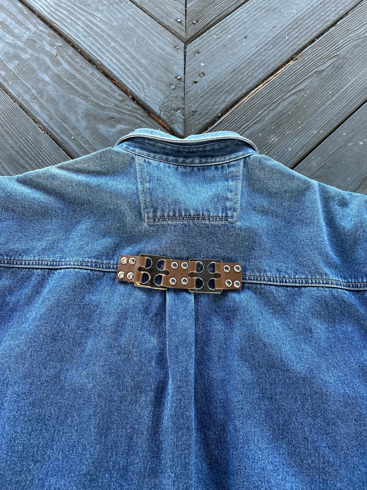 1990’s Paco Jeans Studded Denim Shirt (X-Large)